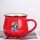 Tazza per acqua con pancia grande in ceramica stampata da ragazzo, stampa su richiesta (rosso) Tazza per acqua con pancia grande in ceramica stampata da ragazzo, stampa su richiesta (rosso)