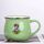 Tazza per acqua con stampa a palloncino in ceramica con pancia grande, stampa su richiesta (verde) Tazza per acqua con stampa a palloncino in ceramica con pancia grande, stampa su richiesta (verde)