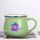 Tazza da acqua con pancia grande in ceramica stampata con astronauta Stampa su richiesta (verde) Tazza da acqua con pancia grande in ceramica stampata con astronauta Stampa su richiesta (verde)