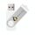Unità flash USB 2.0 rotante in metallo colorato Stampa su richiesta, memoria: 32 GB (bianco)