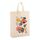 Borsa in tessuto non tessuto stampato con fiori, stampa su richiesta, dimensioni: 38x30x10 cm (beige) Borsa in tessuto non tessuto stampato con fiori, stampa su richiesta, dimensioni: 38x30x10 cm (beige)