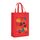 Borsa in tessuto non tessuto stampato con fiori, stampa su richiesta, dimensioni: 41x35x12 cm (rosso) Borsa in tessuto non tessuto stampato con fiori, stampa su richiesta, dimensioni: 41x35x12 cm (rosso)