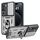 Per vivo Y19s Custodia per fotocamera scorrevole in TPU+PC (argento)