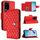 Custodia per telefono in pelle con texture rombica For Honor GT con cordino (rosso) Custodia per telefono in pelle con texture rombica For Honor GT con cordino (rosso)
