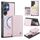 Per Samsung Galaxy S25 Ultra 5G JEEHOOD J05 Business Custodia magnetica in pelle RFID (rosa) Per Samsung Galaxy S25 Ultra 5G JEEHOOD J05 Business Custodia magnetica in pelle RFID (rosa)