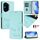 Per Honor 300 Pro 5G / 300 Ultra 5G Smile Embossing RFID Custodia in pelle per telefono (verde menta) Per Honor 300 Pro 5G / 300 Ultra 5G Smile Embossing RFID Custodia in pelle per telefono (verde menta)