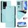 Custodia per telefono in pelle con stampa a nido d'ape RFID For Honor GT (verde menta) Custodia per telefono in pelle con stampa a nido d'ape RFID For Honor GT (verde menta)