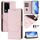 Custodia per telefono in pelle con stampa a nido d'ape RFID For Honor GT (rosa) Custodia per telefono in pelle con stampa a nido d'ape RFID For Honor GT (rosa)