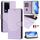 Custodia per telefono in pelle con stampa a nido d'ape RFID For Honor GT (viola chiaro) Custodia per telefono in pelle con stampa a nido d'ape RFID For Honor GT (viola chiaro)