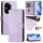 Per Honor 300 Pro 5G / 300 Ultra 5G Custodia per telefono in pelle con stampa a nido d'ape RFID (viola chiaro) Per Honor 300 Pro 5G / 300 Ultra 5G Custodia per telefono in pelle con stampa a nido d'ape RFID (viola chiaro)