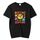 Maglietta a maniche corte con scollo rotondo e stampa con faccia buffa, stampa su richiesta, taglia: XXXL (nero) Maglietta a maniche corte con scollo rotondo e stampa con faccia buffa, stampa su richiesta, taglia: XXXL (nero)