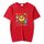 Maglietta a maniche corte con scollo rotondo e stampa con faccia buffa, stampa su richiesta, taglia: XXXL (rosso) Maglietta a maniche corte con scollo rotondo e stampa con faccia buffa, stampa su richiesta, taglia: XXXL (rosso)