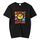 Maglietta a maniche corte con scollo rotondo e stampa con faccia buffa, stampa su richiesta, taglia: XXXXXL (nero) Maglietta a maniche corte con scollo rotondo e stampa con faccia buffa, stampa su richiesta, taglia: XXXXXL (nero)
