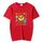 Maglietta a maniche corte con scollo rotondo e stampa con faccia buffa, stampa su richiesta, taglia: XXXXXL (rosso) Maglietta a maniche corte con scollo rotondo e stampa con faccia buffa, stampa su richiesta, taglia: XXXXXL (rosso)
