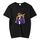 T-shirt a maniche corte in modal con scollo rotondo e stampa hipster, stampa su richiesta, taglia: L (nero) T-shirt a maniche corte in modal con scollo rotondo e stampa hipster, stampa su richiesta, taglia: L (nero)