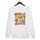 Felpa girocollo casual larga con stampa di facce divertenti, stampa su richiesta, taglia: XXL (bianco) Felpa girocollo casual larga con stampa di facce divertenti, stampa su richiesta, taglia: XXL (bianco)