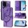 Custodia per telefono in pelle con motivo a farfalla in rilievo per Honor GT (viola) Custodia per telefono in pelle con motivo a farfalla in rilievo per Honor GT (viola)
