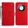 Custodia per telefono in pelle con trama a griglia rombica intelligente per Honor X9c (rossa) Custodia per telefono in pelle con trama a griglia rombica intelligente per Honor X9c (rossa)