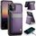 Per iPhone 12 / 12 Pro JEEHOOD J06 Custodia per telefono in PU con porta carte RFID MagSafe in stile britannico (viola) Per iPhone 12 / 12 Pro JEEHOOD J06 Custodia per telefono in PU con porta carte RFID MagSafe in stile britannico (viola)