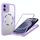 Per iPhone 12 Custodia per telefono MagSafe con texture CD (viola)