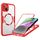 Per iPhone 14 Custodia per telefono MagSafe con texture CD (rosso)