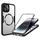 Per iPhone 14 Pro Max Custodia per telefono MagSafe con texture CD (nero)
