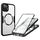 Per iPhone 15 Custodia per telefono MagSafe con texture CD (nero)
