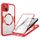 Per iPhone 15 Plus Custodia per telefono MagSafe con texture CD (rosso)