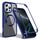 Per iPhone 16 Pro Custodia per telefono MagSafe con texture CD (blu)