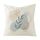 Cuscino per divano stampato con foglie fresche e stampa centrale su richiesta, dimensioni: 35x35 cm (lino bianco) Cuscino per divano stampato con foglie fresche e stampa centrale su richiesta, dimensioni: 35x35 cm (lino bianco)