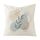 Cuscino per divano stampato con foglie fresche e stampa centrale su richiesta, dimensioni: 40x40 cm (lino bianco) Cuscino per divano stampato con foglie fresche e stampa centrale su richiesta, dimensioni: 40x40 cm (lino bianco)