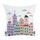 Cuscino per divano stampato a forma di castello con stampa centrale su richiesta, dimensioni: 45x45 cm (velluto color pesca) Cuscino per divano stampato a forma di castello con stampa centrale su richiesta, dimensioni: 45x45 cm (velluto color pesca)