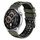 Per Huawei Watch4/4 Pro/Watch3/3 Pro Cinturino in silicone bicolore con foro a doppia fila da 22 mm (verde militare nero) Per Huawei Watch4/4 Pro/Watch3/3 Pro Cinturino in silicone bicolore con foro a doppia fila da 22 mm (verde militare nero)