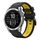 Per Garmin Instinct 2X Solar Sports cinturino in silicone bicolore (nero + giallo) Per Garmin Instinct 2X Solar Sports cinturino in silicone bicolore (nero + giallo)