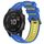 Per Garmin Fenix 6 Pro Sports cinturino in silicone bicolore (blu + giallo) Per Garmin Fenix 6 Pro Sports cinturino in silicone bicolore (blu + giallo)