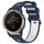Per Garmin Fenix 5 Plus Cinturino sportivo in silicone bicolore (blu notte + bianco)