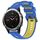 Per Garmin Fenix 5 Cinturino sportivo in silicone bicolore (blu + giallo)