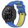 Per Garmin Instinct Crossover Sports cinturino in silicone bicolore (blu + giallo) Per Garmin Instinct Crossover Sports cinturino in silicone bicolore (blu + giallo)