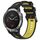 Per Garmin Fenix 6 Solar Sports cinturino in silicone bicolore (nero + giallo) Per Garmin Fenix 6 Solar Sports cinturino in silicone bicolore (nero + giallo)