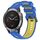 Per Garmin Fenix 6 Solar Sports cinturino in silicone bicolore (blu + giallo) Per Garmin Fenix 6 Solar Sports cinturino in silicone bicolore (blu + giallo)