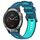 Per Garmin Fenix 6 Solar Sports cinturino in silicone bicolore (blu + verde acqua) Per Garmin Fenix 6 Solar Sports cinturino in silicone bicolore (blu + verde acqua)