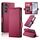 Per Samsung Galaxy S25+ 5G Custodia per telefono in pelle smerigliata magnetica con fibbia laterale (rosso vino) Per Samsung Galaxy S25+ 5G Custodia per telefono in pelle smerigliata magnetica con fibbia laterale (rosso vino)