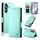 Per Samsung Galaxy S25+ 5G Custodia per telefono in pelle smerigliata magnetica con fibbia laterale (verde menta) Per Samsung Galaxy S25+ 5G Custodia per telefono in pelle smerigliata magnetica con fibbia laterale (verde menta)