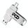 Unità flash USB rotante in metallo USB2.0 / Type-C Stampa su richiesta, memoria: 256 GB (POD) Unità flash USB rotante in metallo USB2.0 / Type-C Stampa su richiesta, memoria: 256 GB (POD)