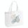 Borsa in tela stampata con foglie fresche, stampa su richiesta, dimensioni: 20x30x10 cm (bianco) Borsa in tela stampata con foglie fresche, stampa su richiesta, dimensioni: 20x30x10 cm (bianco)
