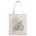 Borsa in tela stampata con foglie fresche, stampa su richiesta, dimensioni: 30x25 cm (beige)