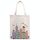 Borsa a mano in tela stampata con castello, stampa su richiesta, dimensioni: 35x30 cm (beige)