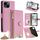 Per iPhone 15 Plus Custodia per telefono in pelle Litchi a coda di pesce con tracolla a catena (rosa) Per iPhone 15 Plus Custodia per telefono in pelle Litchi a coda di pesce con tracolla a catena (rosa)