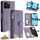 Per iPhone 13 Pro Crossbody Chain Fishtail Litchi Custodia per telefono in pelle (viola)