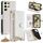 Per Samsung Galaxy S24 Ultra 5G Custodia a tracolla in pelle Litchi a coda di pesce (bianca)